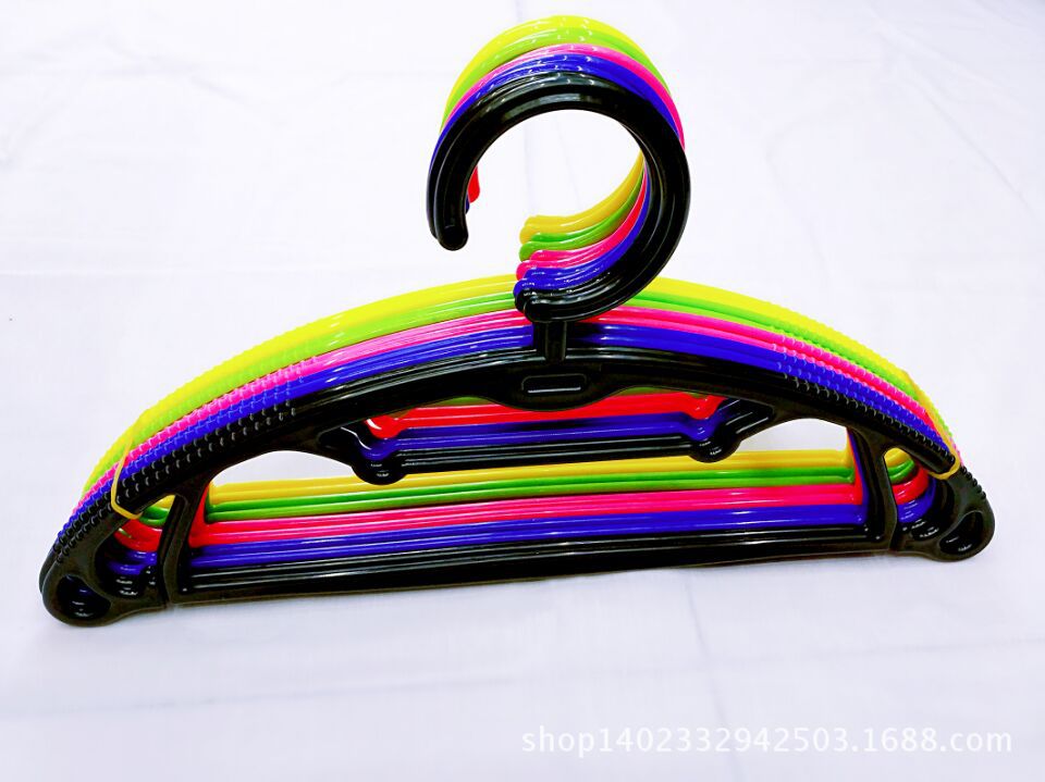 雨竹新品塑料衣架 干湿通用衣挂折不断全新PP晒衣架 批发