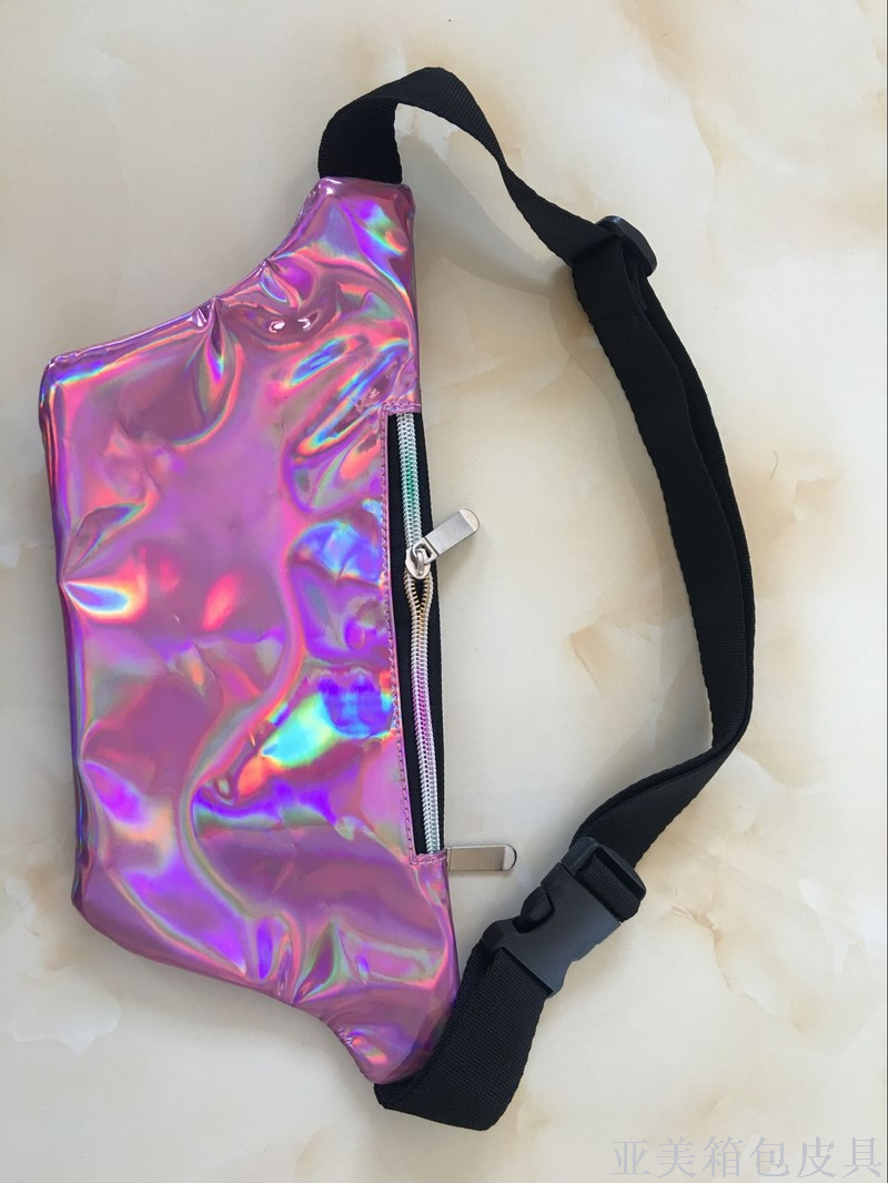 Explosive European And American High Quality Fashion Trend Laser Waist Pack Women's Outdoor Sports Waist Pack details Picture
