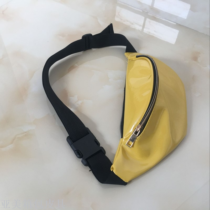 Hot Selling Laser Fanny Pack For Women Fashion Solid Color Outdoor Sports Fanny Pack details Picture