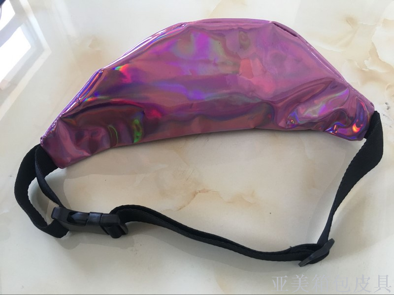 Explosive European And American High Quality Fashion Trend Laser Waist Pack Women's Outdoor Sports Waist Pack Specification drawing