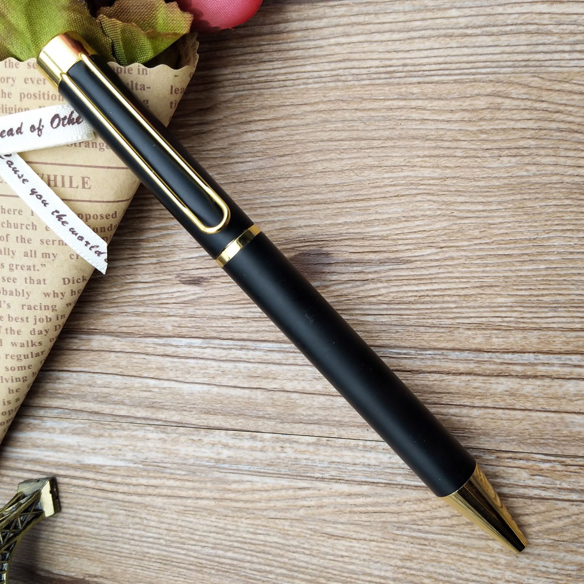 Wengang Minghao Pen Office culture writing tools Ballpoint pen, new high-end rotary ballpoint pen from Zhongyou, business style office pen, advertising pen, gift pen, customizable Specification drawing