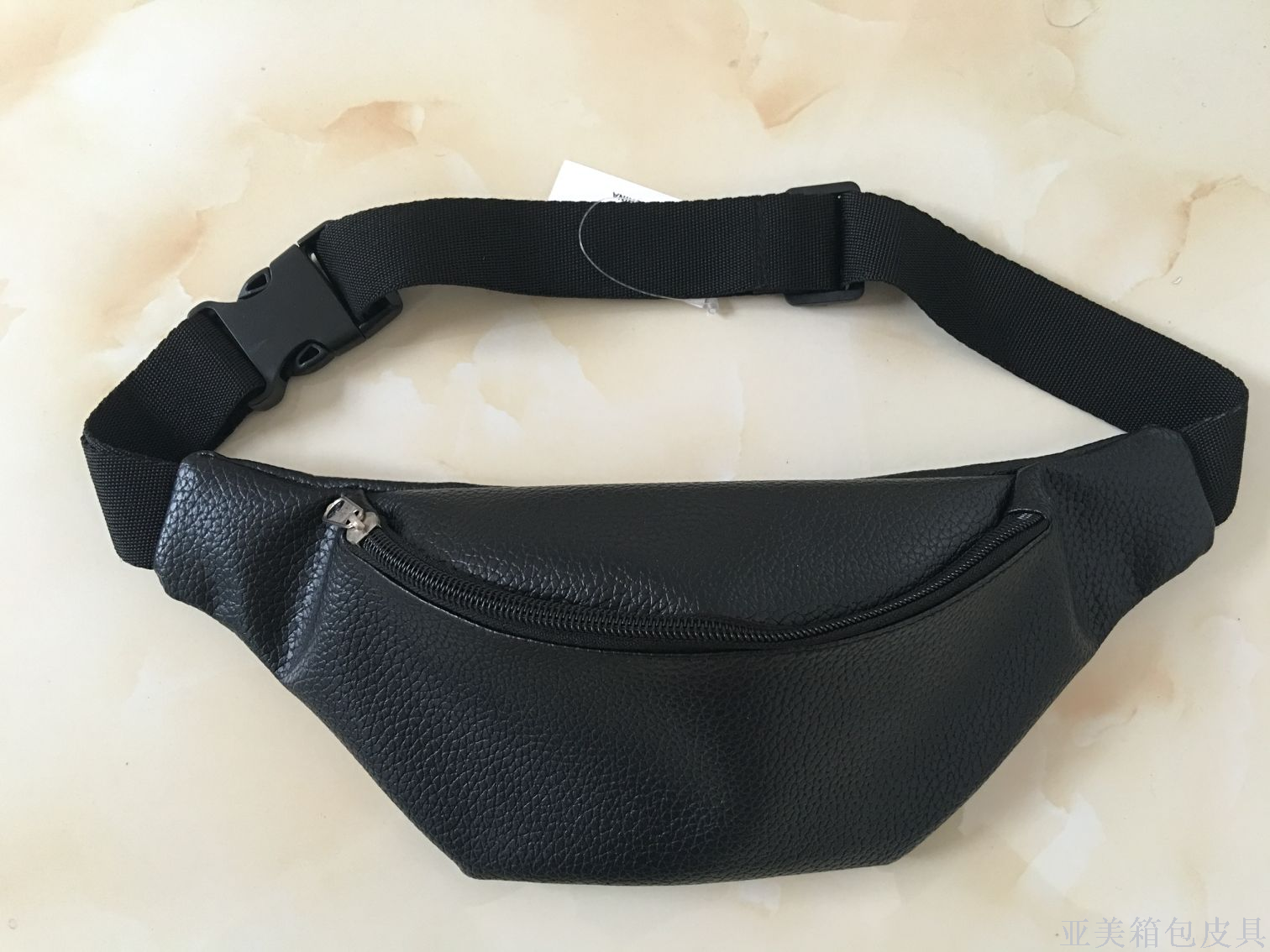 原宿风PU多色腰包男女式斜挎包运动跑步多功能收银包胸包男