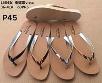 Blow pcu flip-flops electroplating women's slippers
