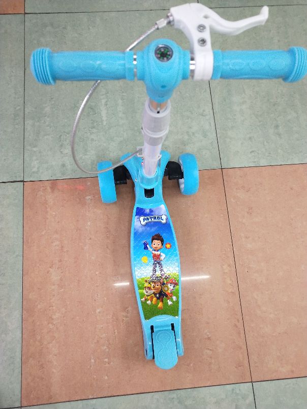 Children's Meter High Car With High Pu Wear-Resistant Wide Wheel With Light And Handbrake Folding details Picture