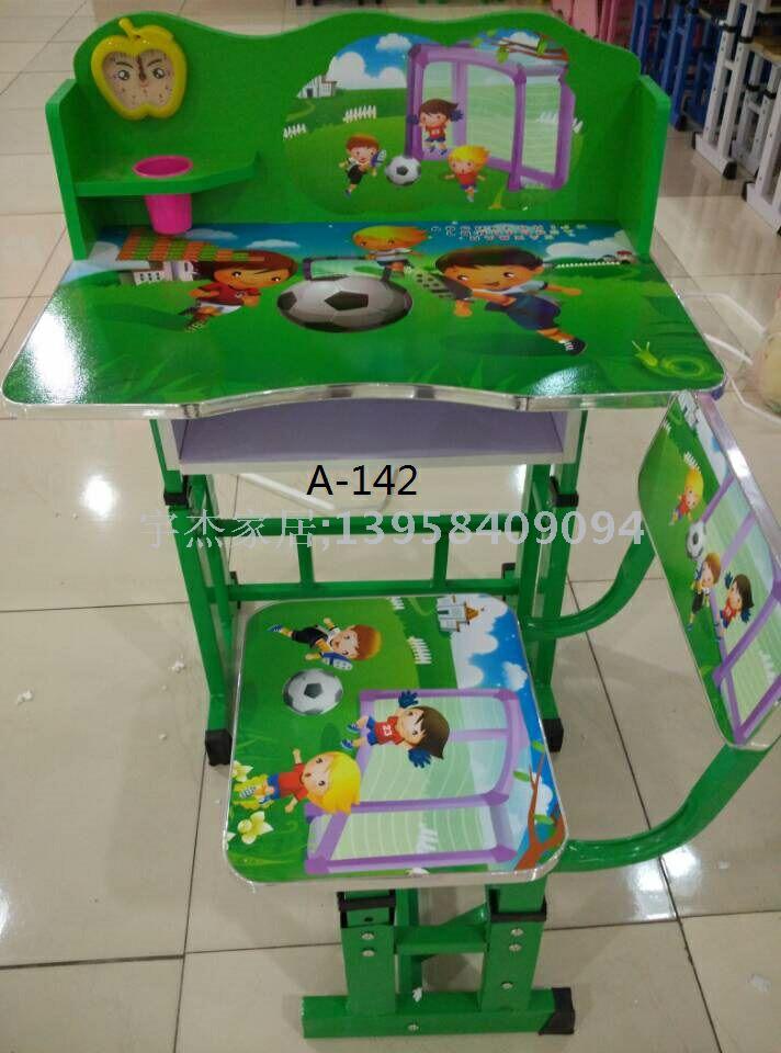 Children's student desks and chairs, study desks and chairs, cartoon pattern desks, writing desks, eco-friendly desks and chairs that can be raised and lowered Specification image