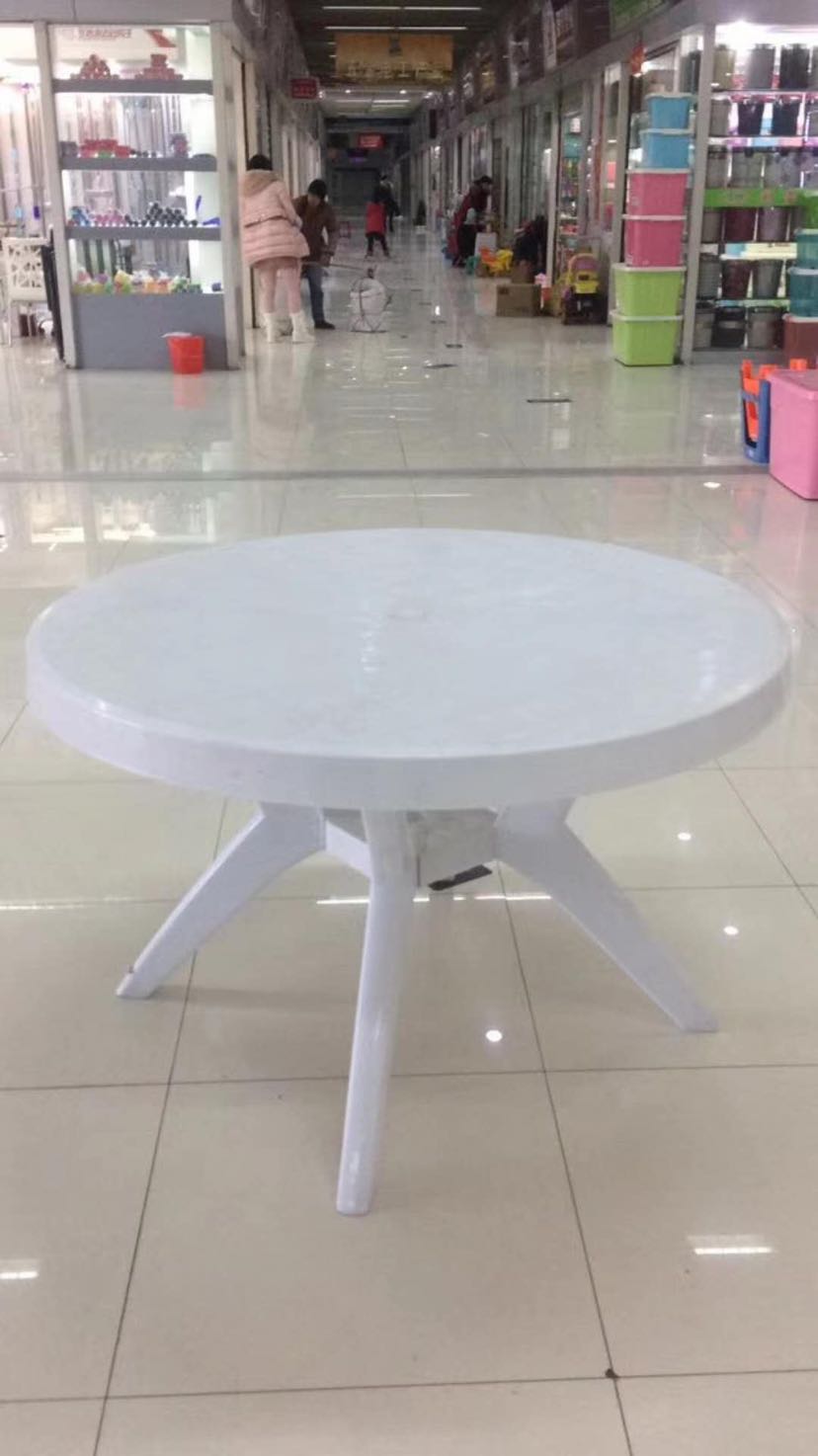 1米二塑料圆桌子，大排档桌子