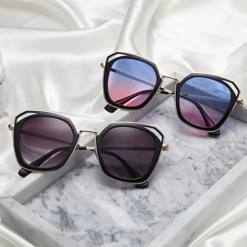 Fan 1 Bingbing the same style of sunglasses wholesale ladies fashion Europe and the United States irregular polygon glasses men outdoor sunglasses thumbnail
