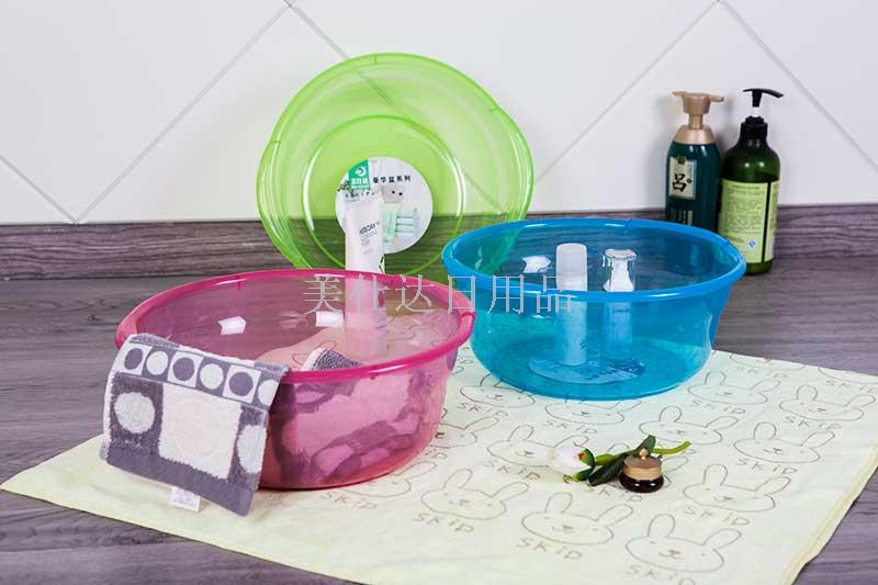 源头工厂韩式时尚脸盆 透明塑料脸盆 加厚塑料脸盆1217