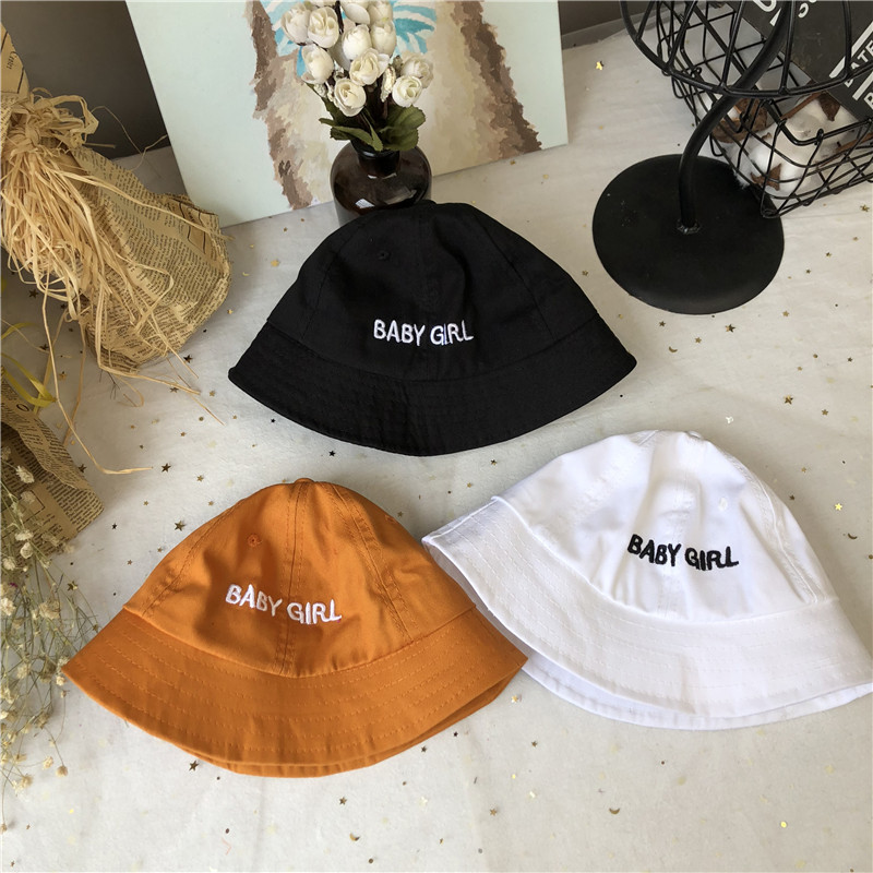 Yiwu Selection children cap letter basin cap baby sun block cap for boys and girls leisure embroidery fisherman cap tide