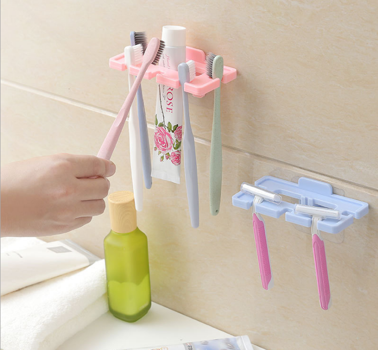 多功能吸壁架 牙刷架 牙膏架 漏水牙刷架 沥水牙刷架子