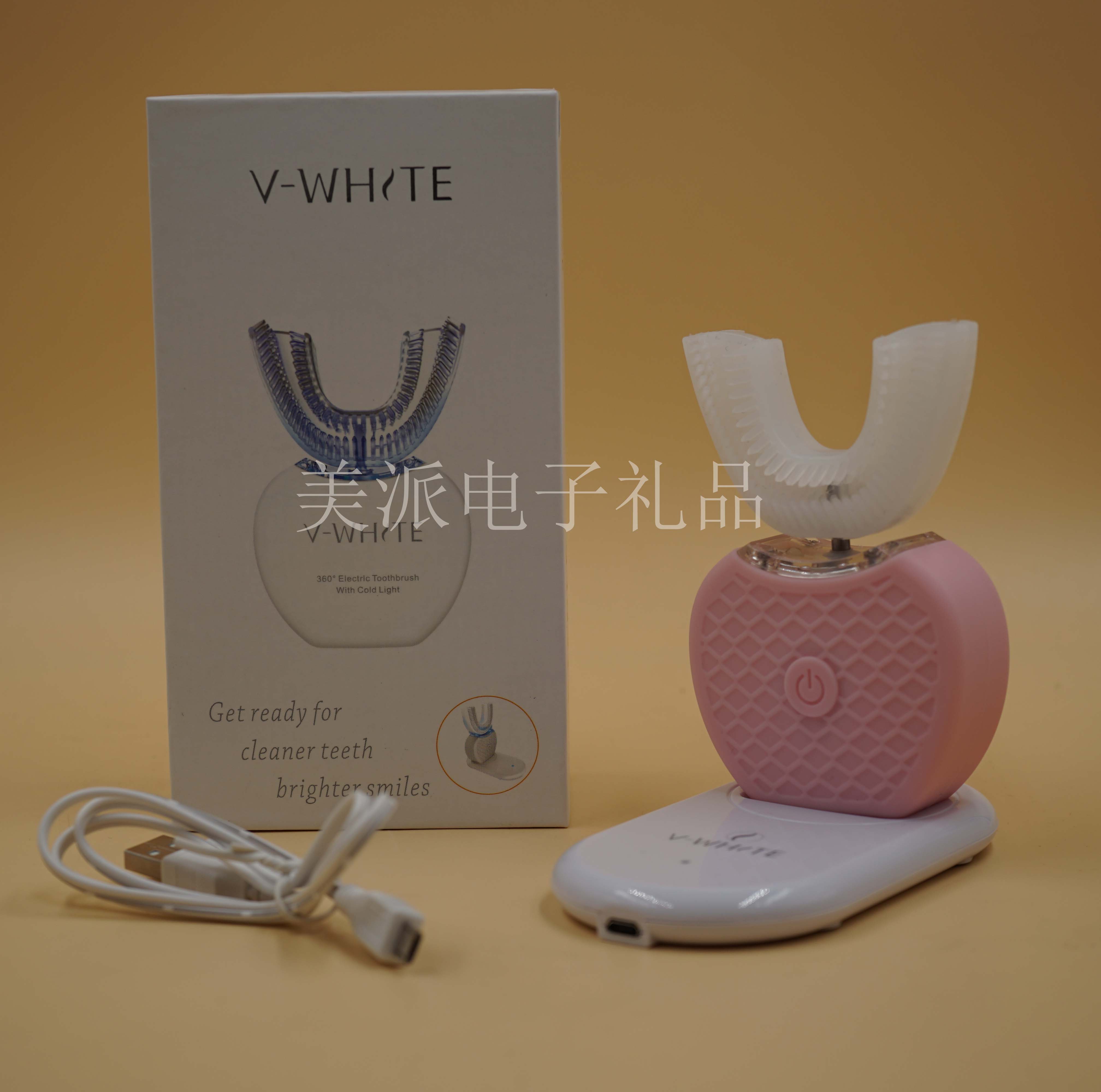 New silicone teeth whitening device, smart lazy person sonic silicone electric toothbrush, fully automatic teeth cleaner Specification image