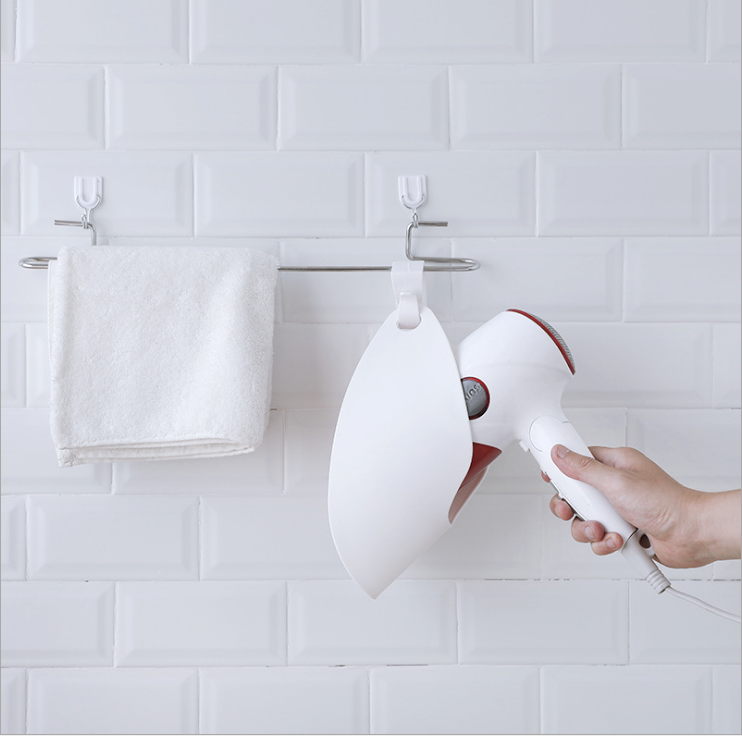 Creative hanging rack for bathroom hair dryer storage, hair dryer storage rack, shelving rack, hanging ring hook storage rack Application Scenario