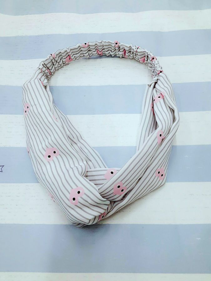 Ten yuan multi Korean fabric cross knot ear free headband details Picture
