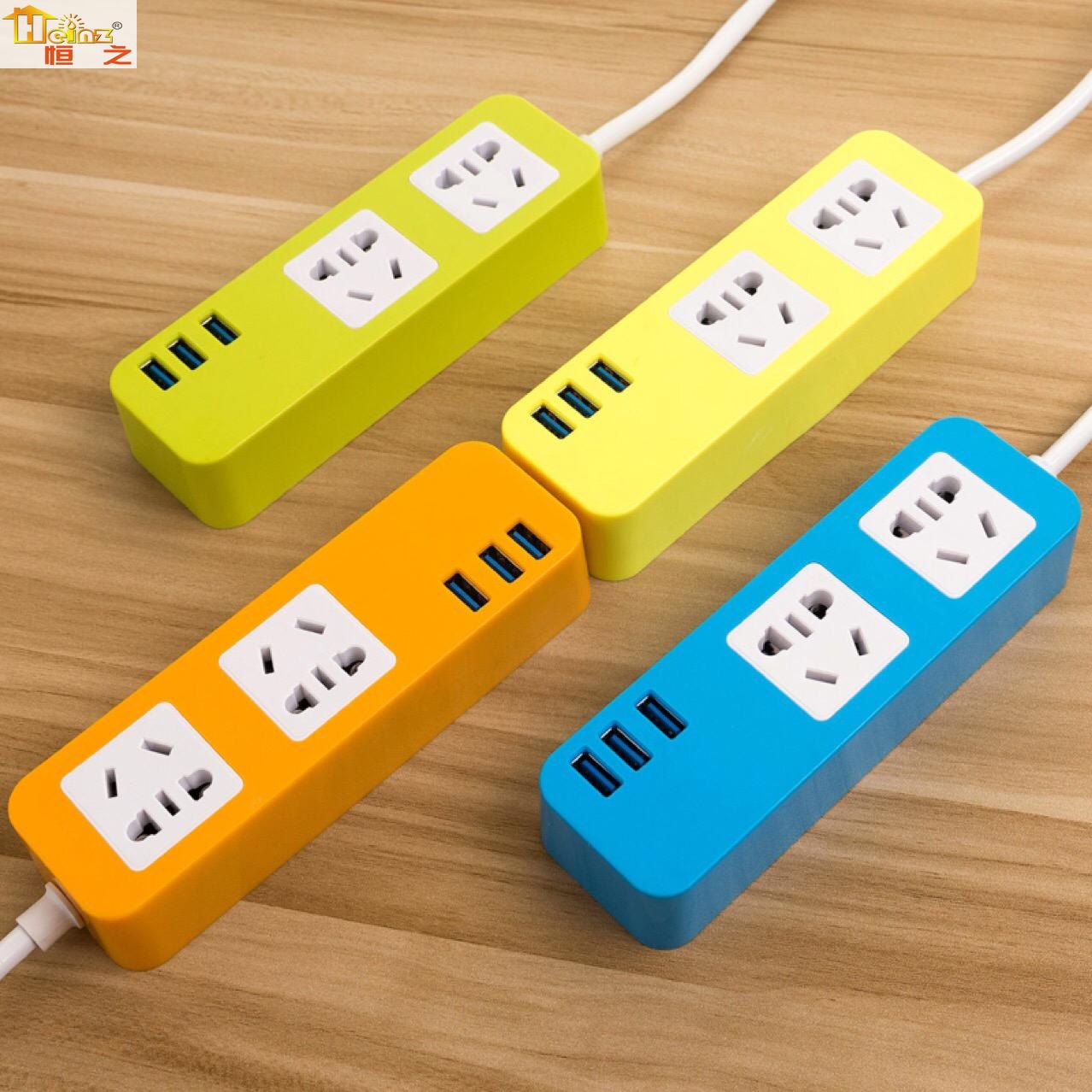 HEINZ Socket Row Plug Travel Socket LUCKY HAWK Travel Socket Portable socket USB socket Charging socket constant thumbnail