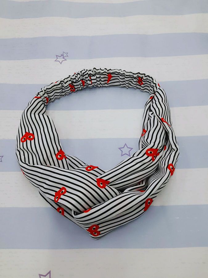 Ten yuan multi Korean fabric cross knot ear free headband full figure