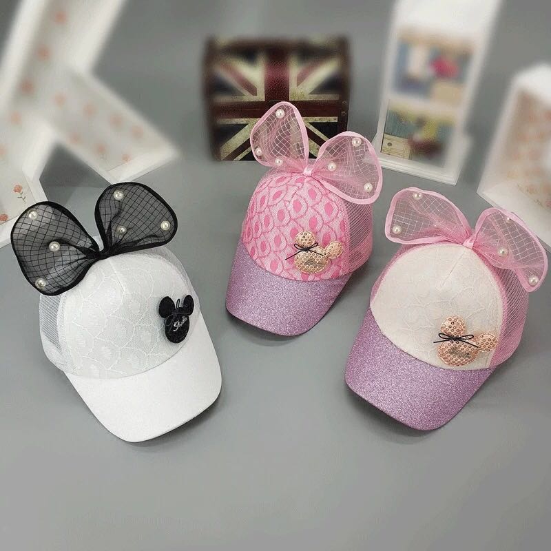 义乌好货 女童网眼夏季女孩鸭舌帽遮阳帽子夏天宝宝儿童防晒款细节图