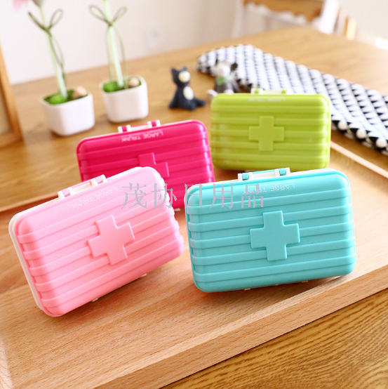Mini carry-on medicine box for travel to Japan and South Korea, multi-compartment portable 6-compartment medicine box Application Scenario