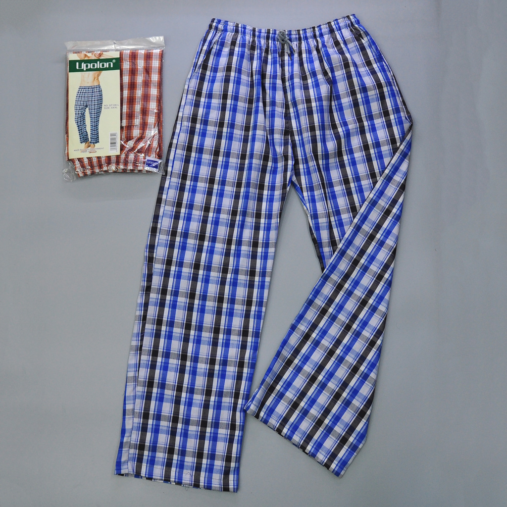 Japanese spring and autumn pajama pants for men and women pure cotton thin casual plaid home pants all cotton loose straight leg home pants