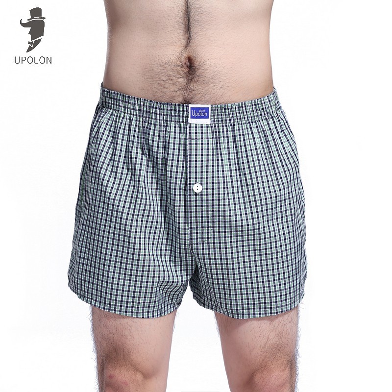 New men's boxers woven fabric plus size boxers men's plus size cotton beach pants big shorts loose