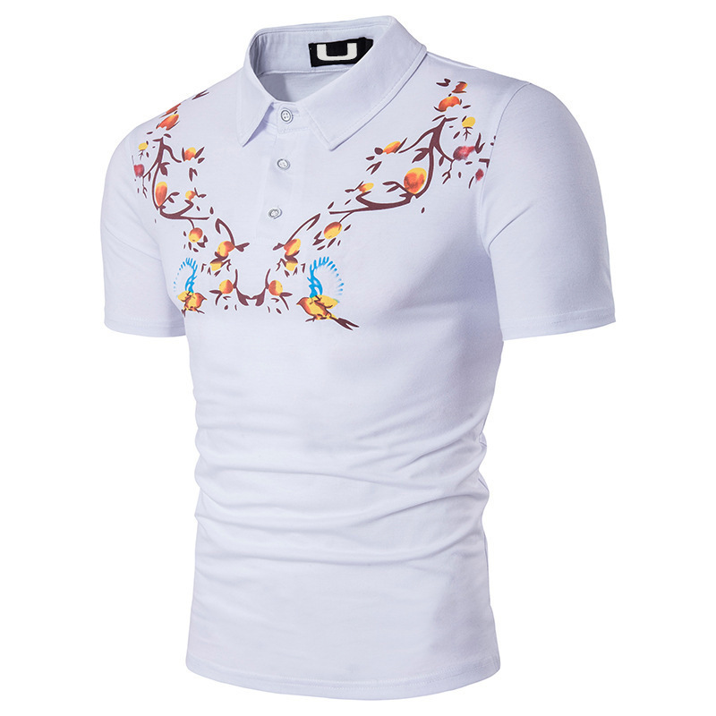 2017 summer new printed lapel polo shirt custom T-shirt advertising T-shirt