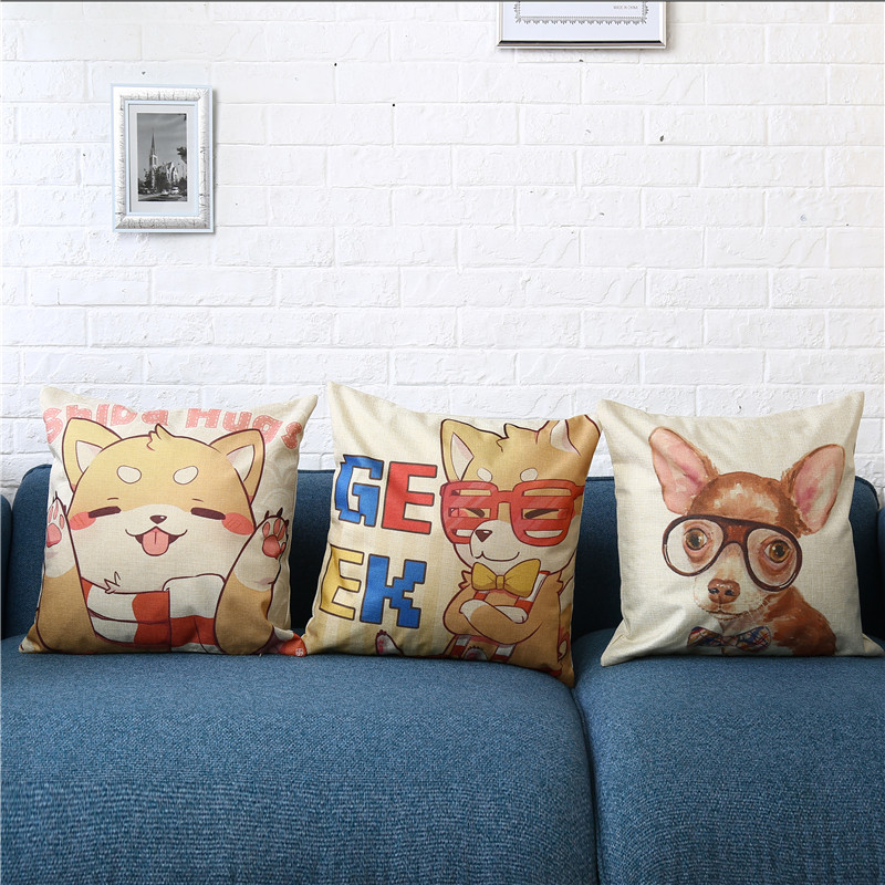 New creative cartoon animal pillow case home office pillow seat cushion pillow case wholesale