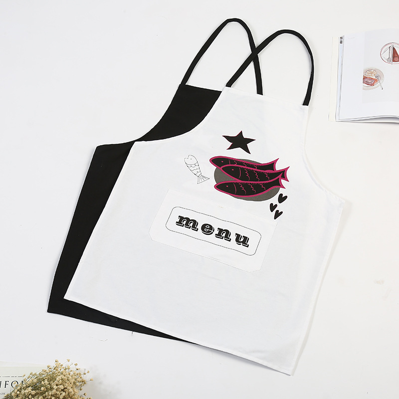 New printed sleeveless apron household kitchen cleaning overalls creative work clothes daily necessities wholesale customization