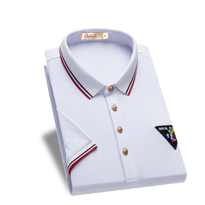 工厂定制莫代尔翻领Polo衫工装工作服短袖广告衫T恤印字LOGO产品图