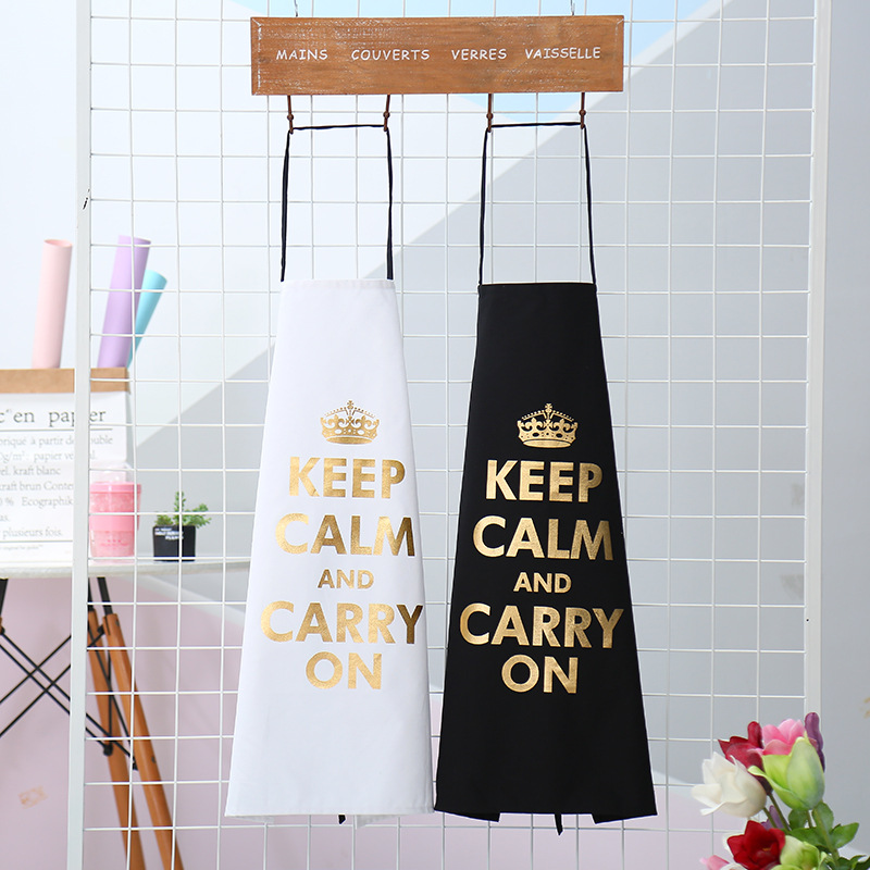 Hot kitchen waterproof and oil proof Korean fashion apron men and women adult overalls cook work clothes custom LOGO