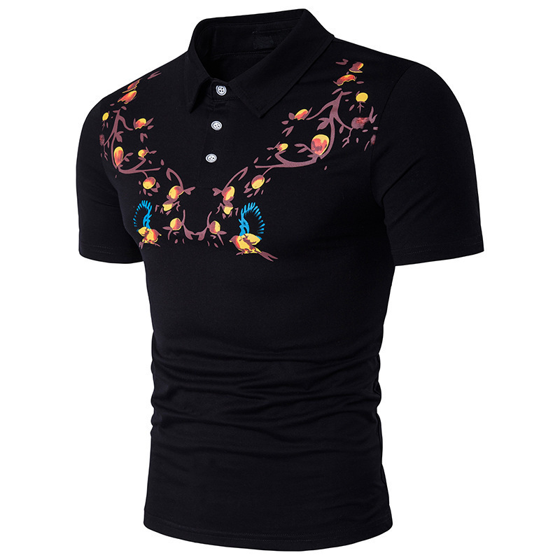 2017 Autumn New embroidered casual lapel polo shirt custom T-shirt Advertising Cultural shirt full figure