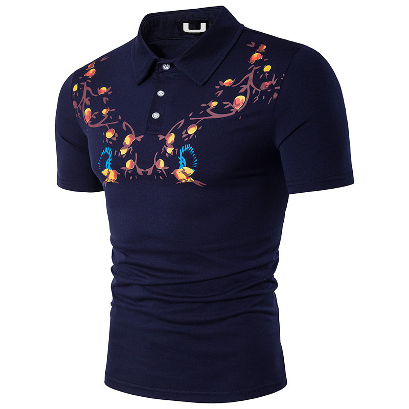 2017 Autumn New embroidered casual lapel polo shirt custom T-shirt Advertising Cultural shirt Specification drawing