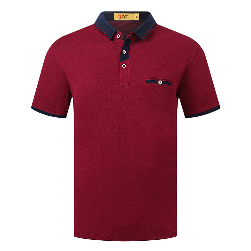 Lapel men's business T-shirt polo shirt, summer new short-sleeved T-shirt cultural shirt custom logo advertisement details Picture