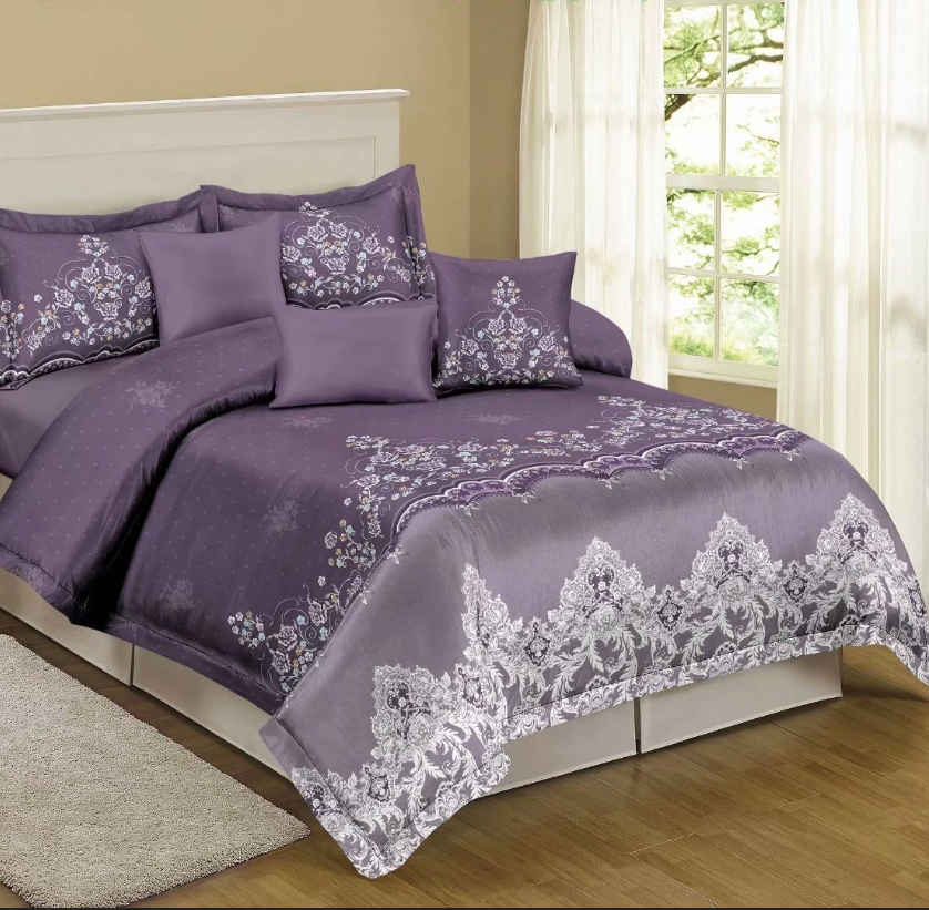 European style imitation jacquard imitation embroidered four-piece set of simple bed sheet bed hat bed skirt quilt cover pillowcase thumbnail
