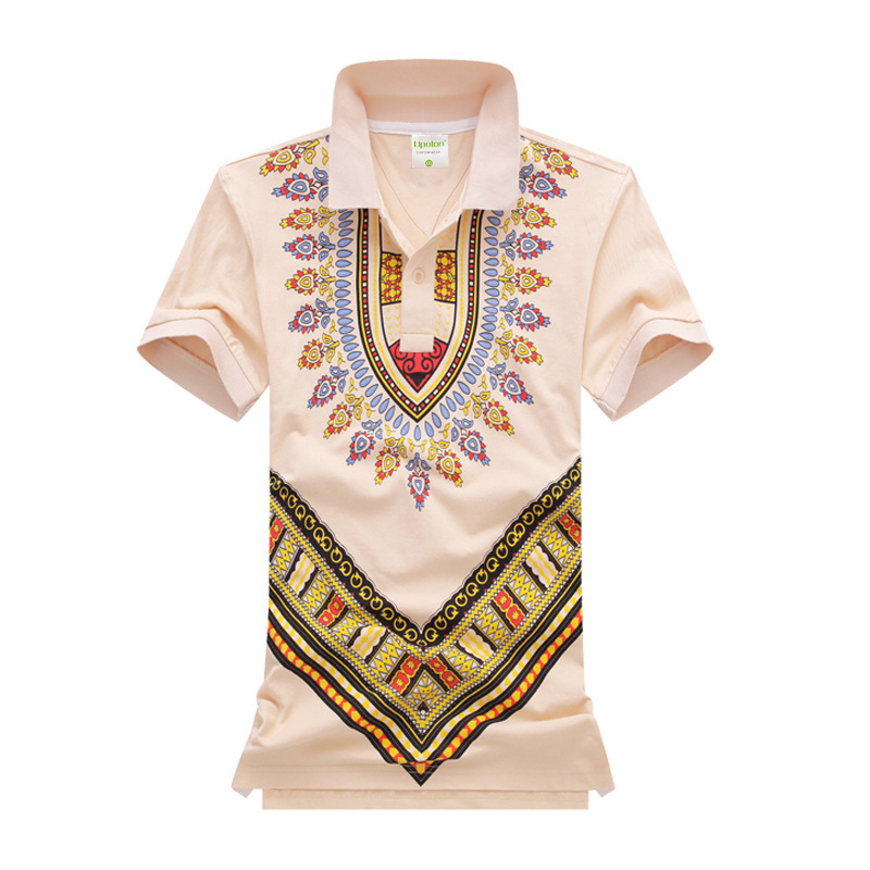 高端订制商务民族风珠地翻领Polo衫工作服短袖广告衫T恤细节图