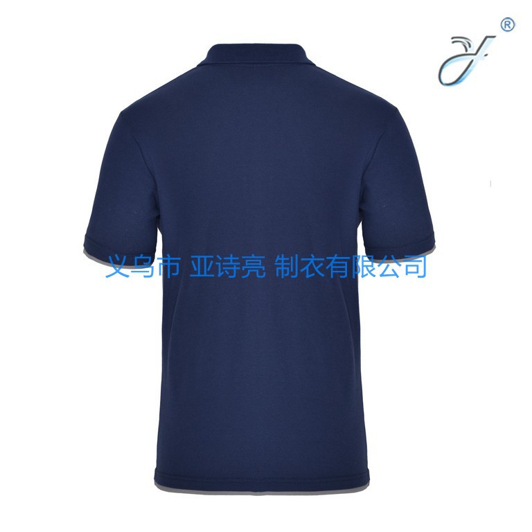 纯色精梳棉翻领polo衫定制工作服t恤广告衫活动文化衫印字工作服细节图