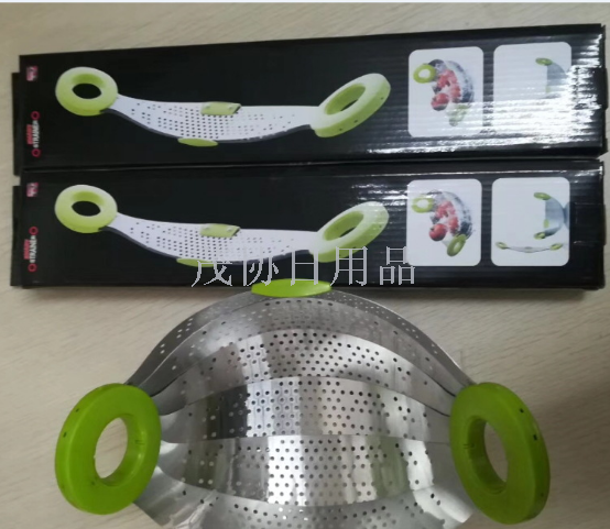 smart strainer new TV products Kitchen drainer Stainless steel folding basin rice sieve filter