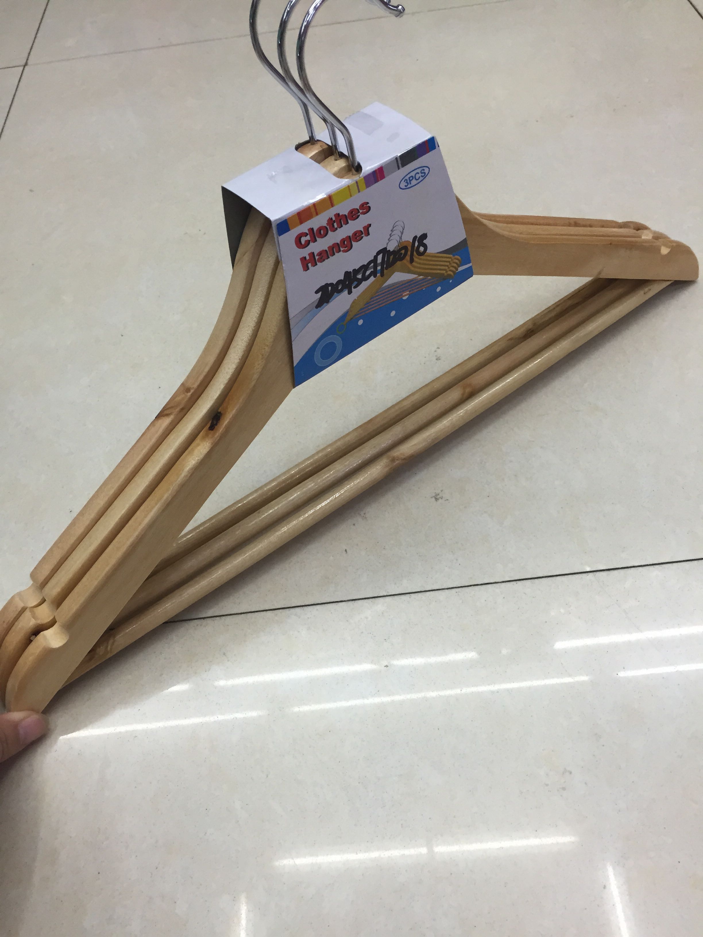Secondary hanger clothes rack Wooden hanger thumbnail