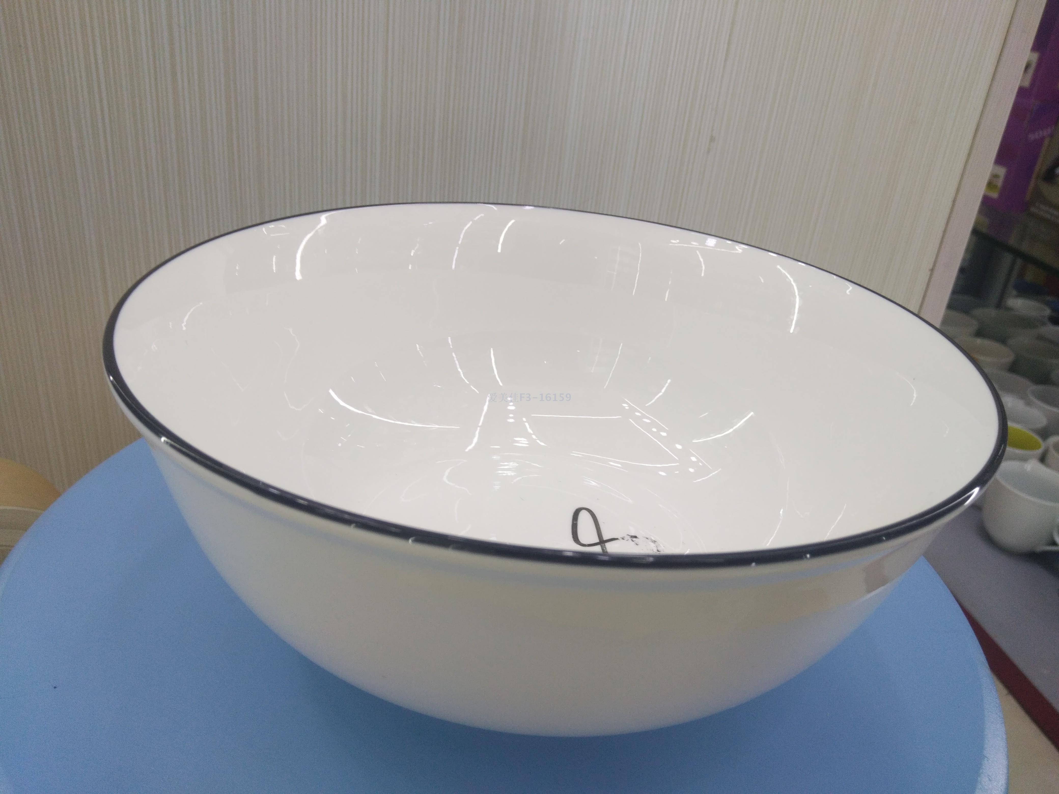 4.5-5-6-8 inch high white and black border bowls Specification image