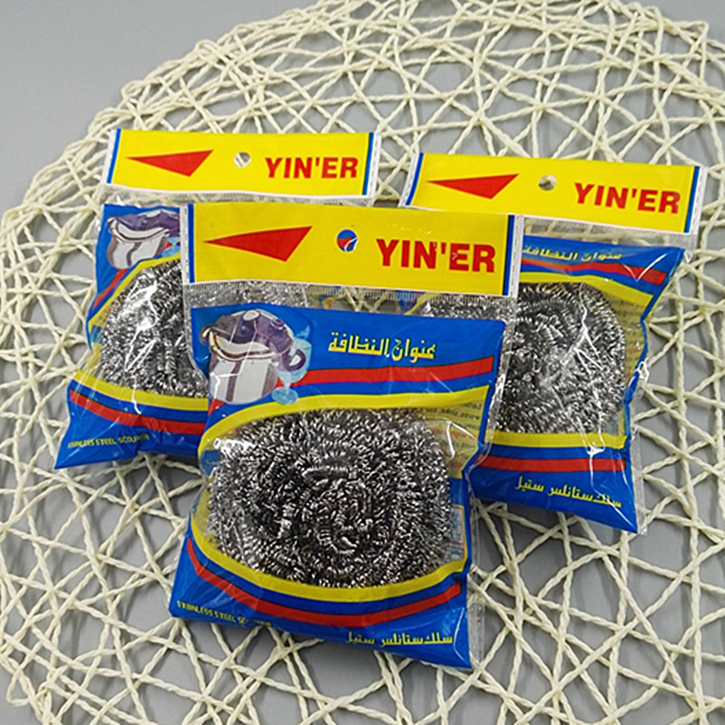 厂家直销 清洁球 不锈钢锅刷 银尔钢丝刷