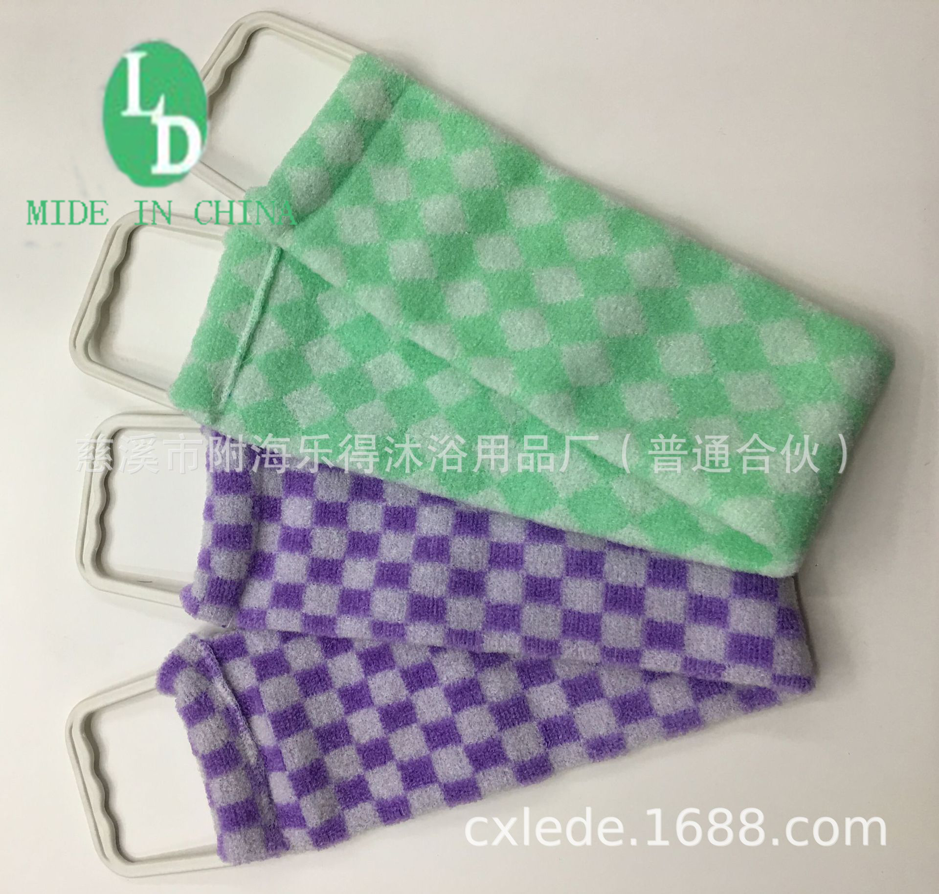 （厂家直销）沐浴塑料柄长带产品图