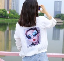 Sunblock Student printed baseball jacket Casual jacket outdoor UV protection short jacket
