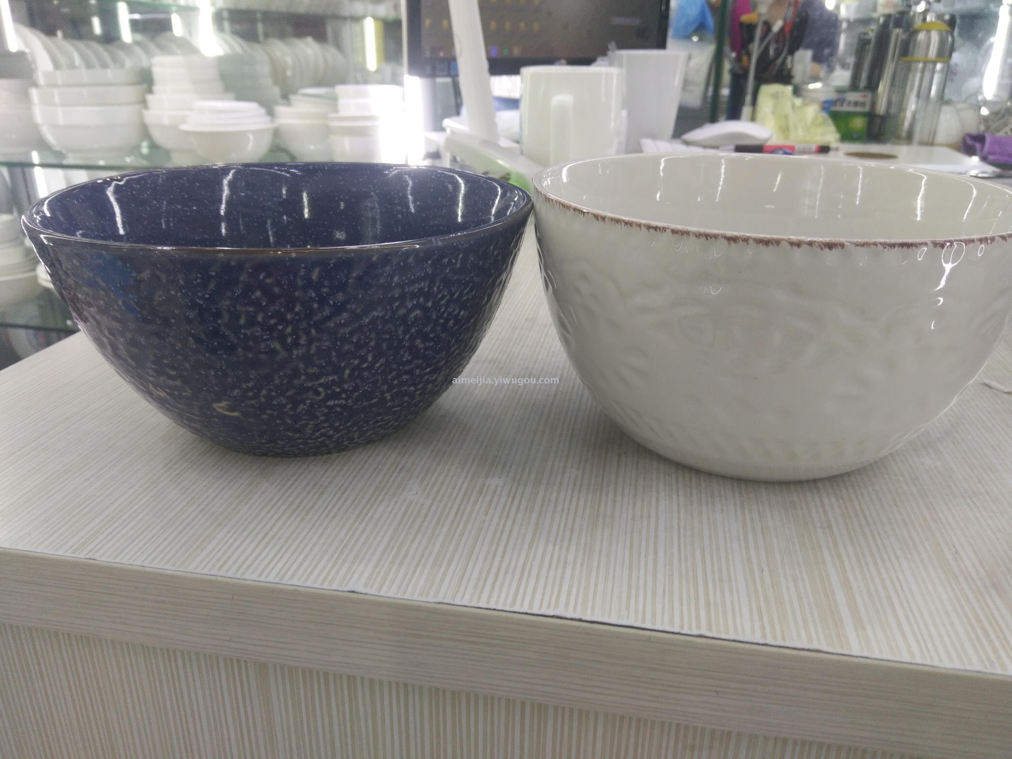 6-inch glazed relief bowl