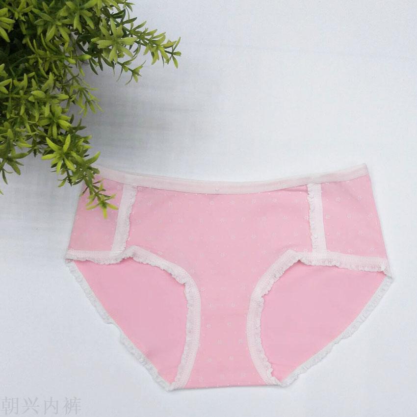 New best-selling girl low-waisted cotton lace triangle underwear soft breathable thumbnail