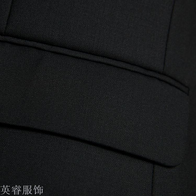Ruishan men's suits, workwear, uniforms, men's solid black casual business fit new style Application Scenario