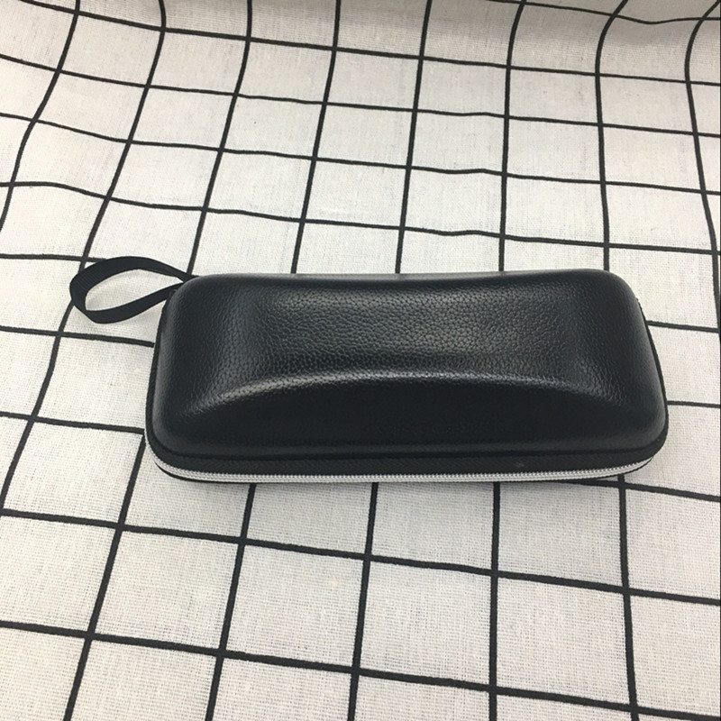 大号墨镜盒抗压太阳眼镜盒拉链盒男女便携百搭黑色盒子