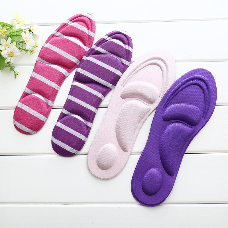 4D Women's arch flat shoes and high heels insoles are breathable, comfortable, deodorizing, soft, shock-absorbing and available for cutting. Wholesale in stock