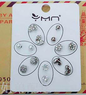 Seven pairs of fashionable Korean earrings details Picture