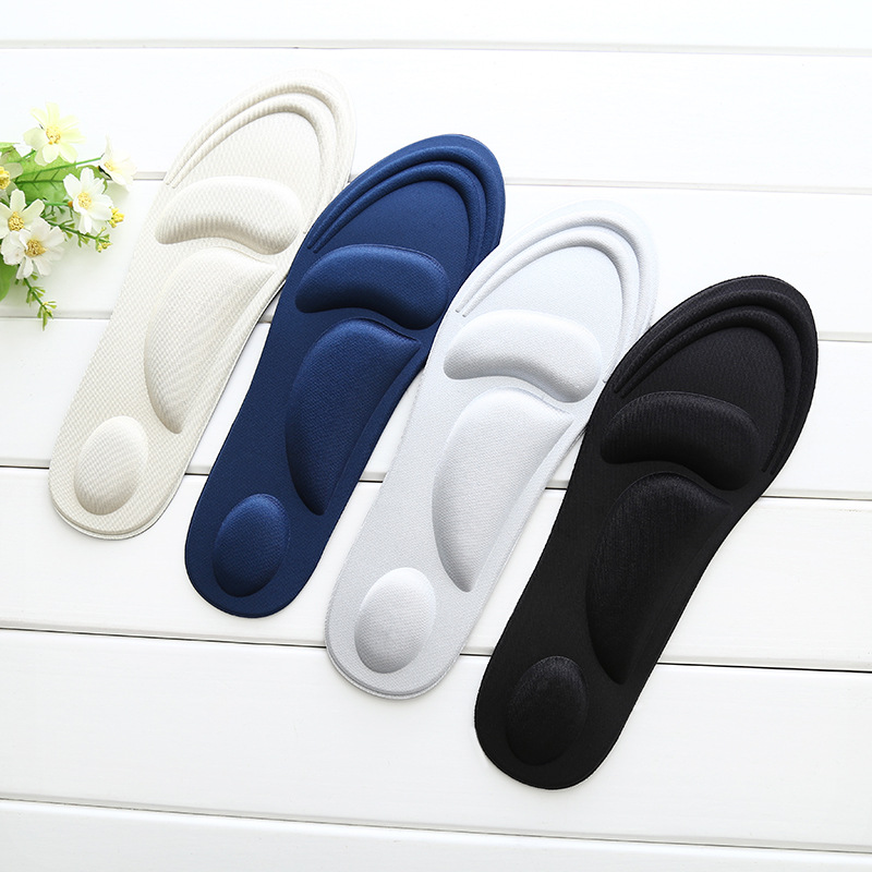 Wholesale 4D sports insoles, breathable, sweat-absorbing, deodorizing arch pads, anti-odor, soft, shock-absorbing and Haibo granule massage insoles