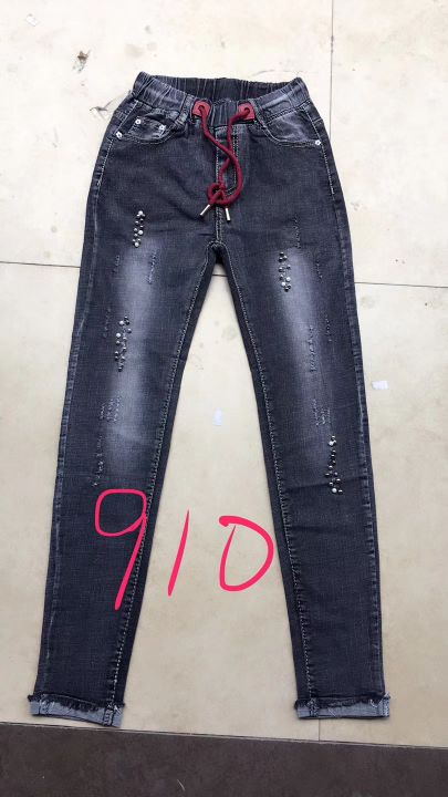 The 2018 high-elasticity bestseller, the slim nine-inch jeans Application Scenario
