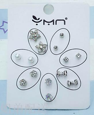 10 yuan multi-shop seven pairs of fashionable Korean earrings details Picture