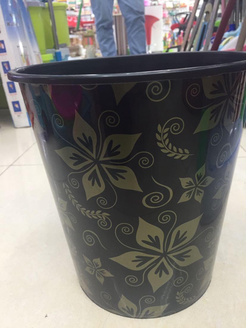Black trash can toilet trash can printed trash can decal trash can thumbnail